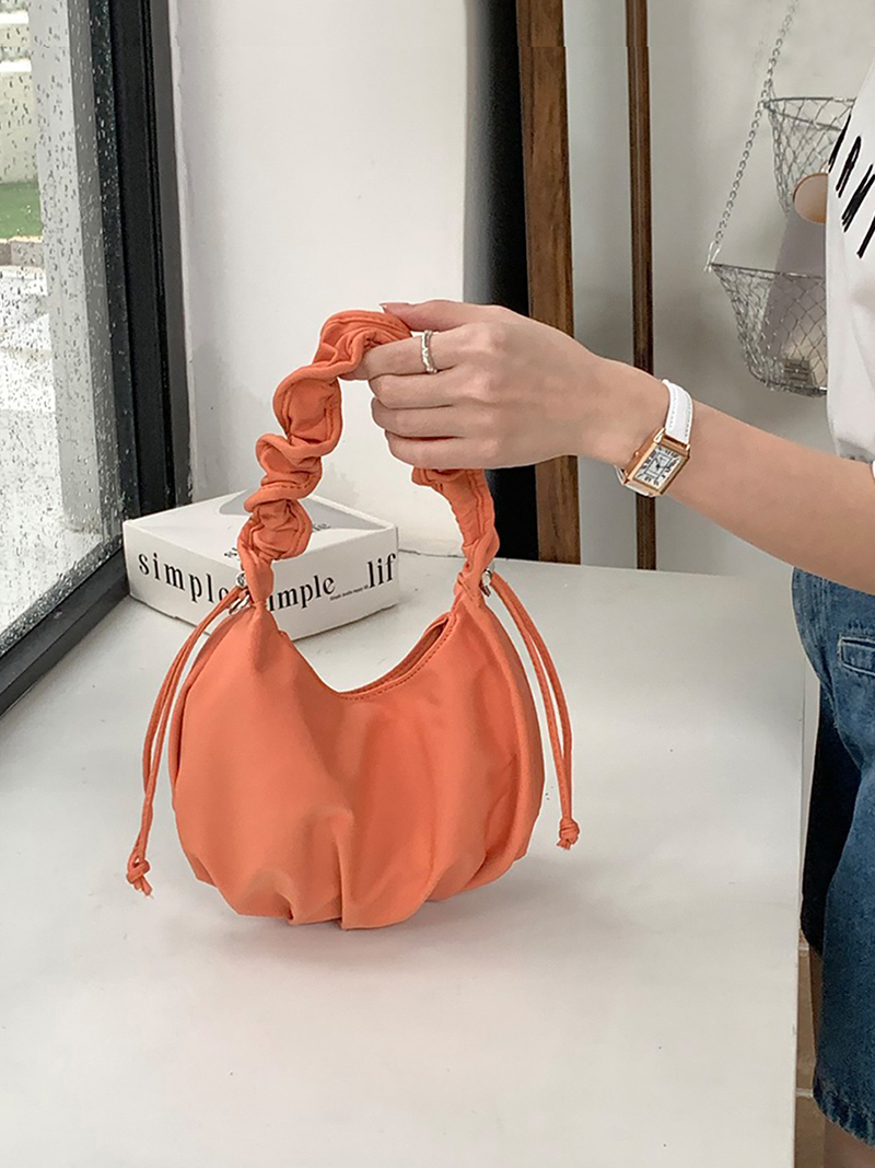 Jolly Shirred Round String Mini Shoulder Bag
