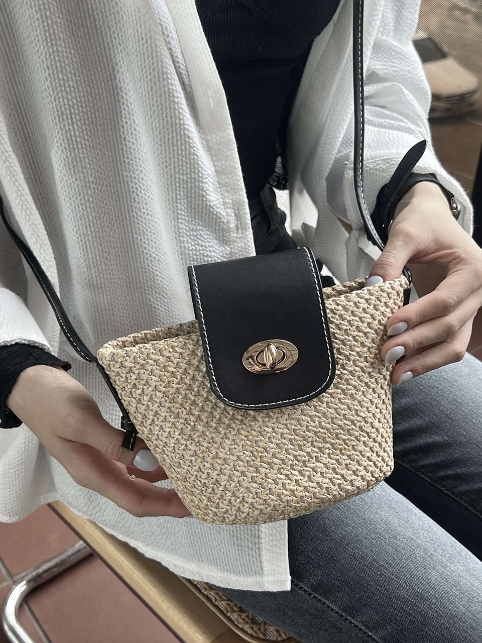 Medium Buckle Flap Mini Crossbody Bag (2 colors)
