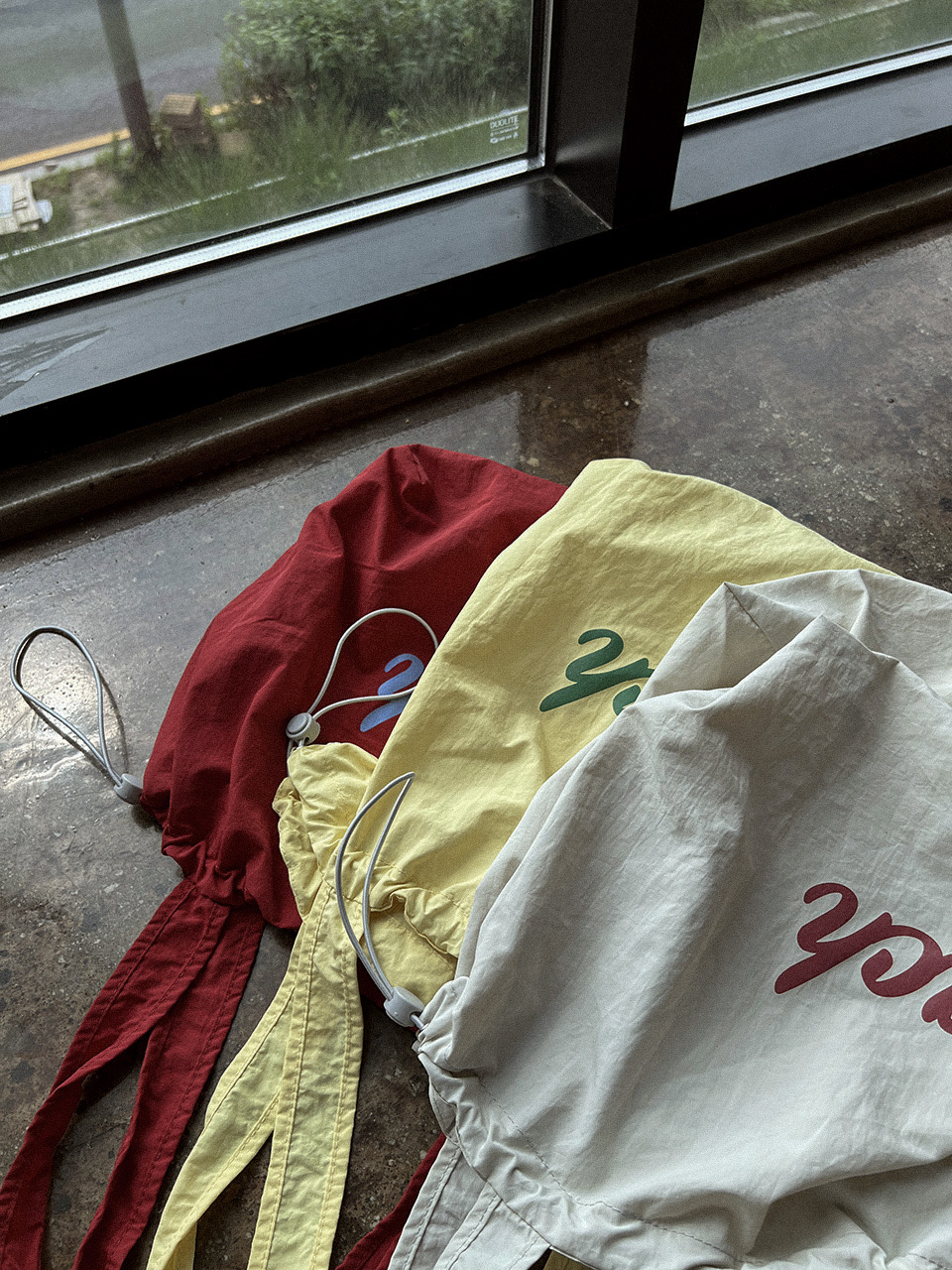 [Nylon] Lettering String Eco Bag (5 colors)