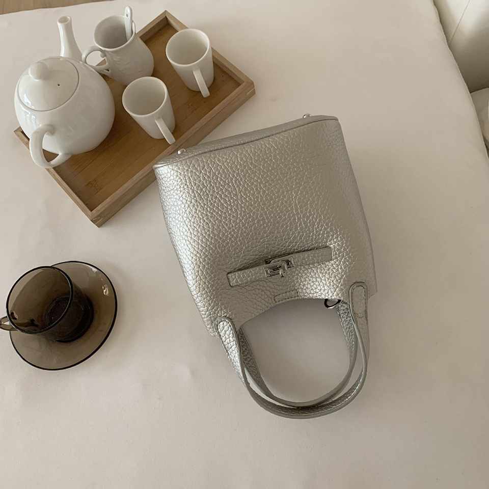 Leather buckle 2-way tote bag (6 colors)