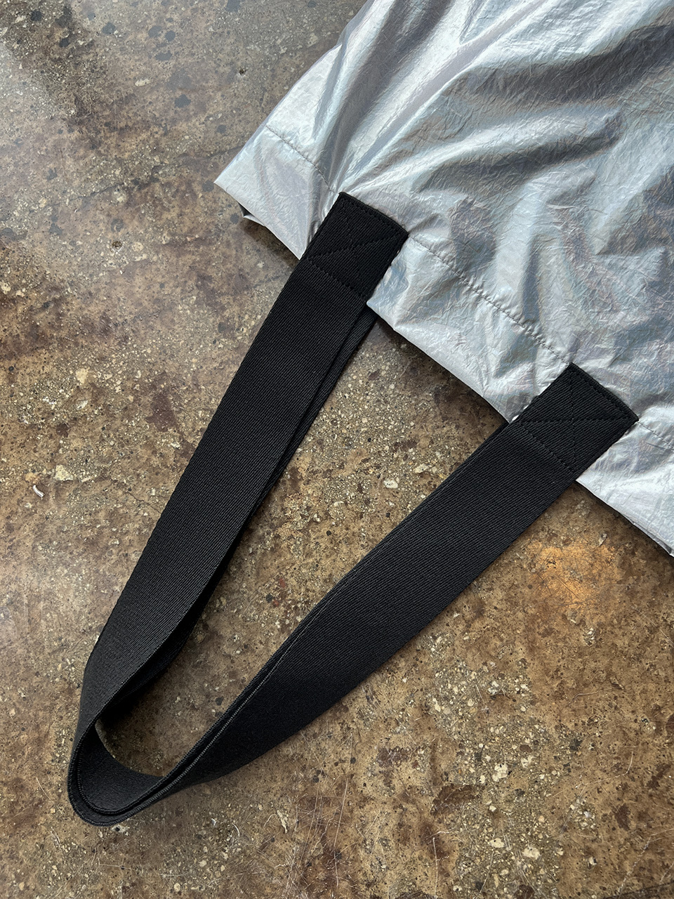 Nylon Silver Plain Shoulder Eco Bag / Shoulder Bag