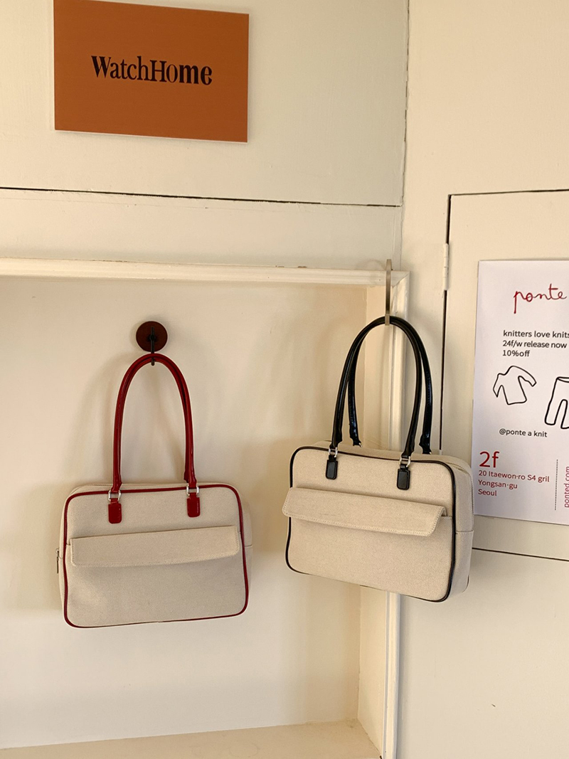 Jacquard leather tote bag/shoulder bag
