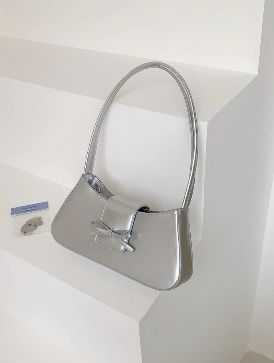 Ballet Core Ribbon Baguette Shoulder Bag