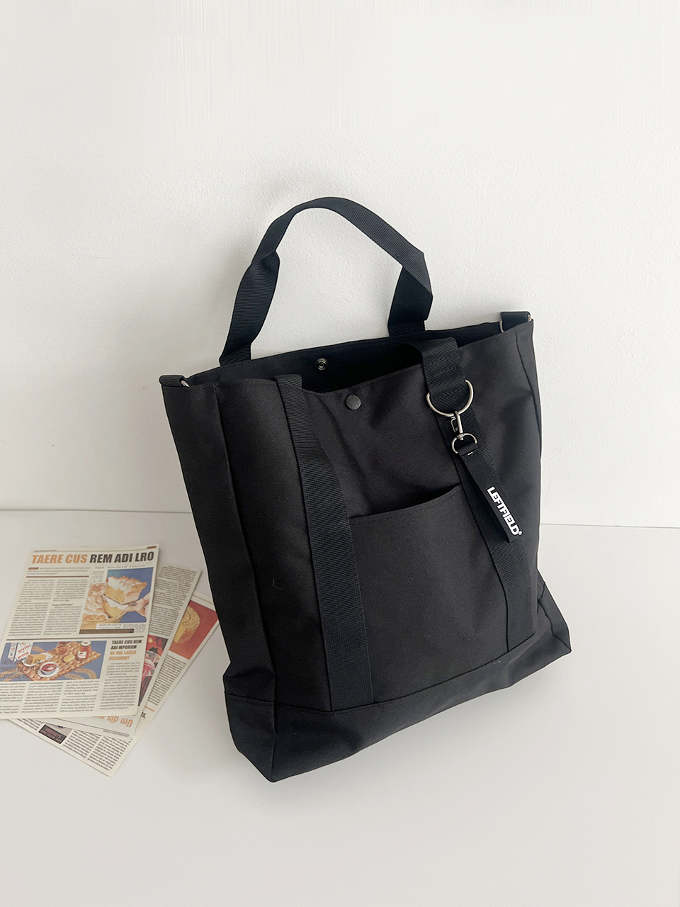 Canvas fabric pocket large cross eco bag