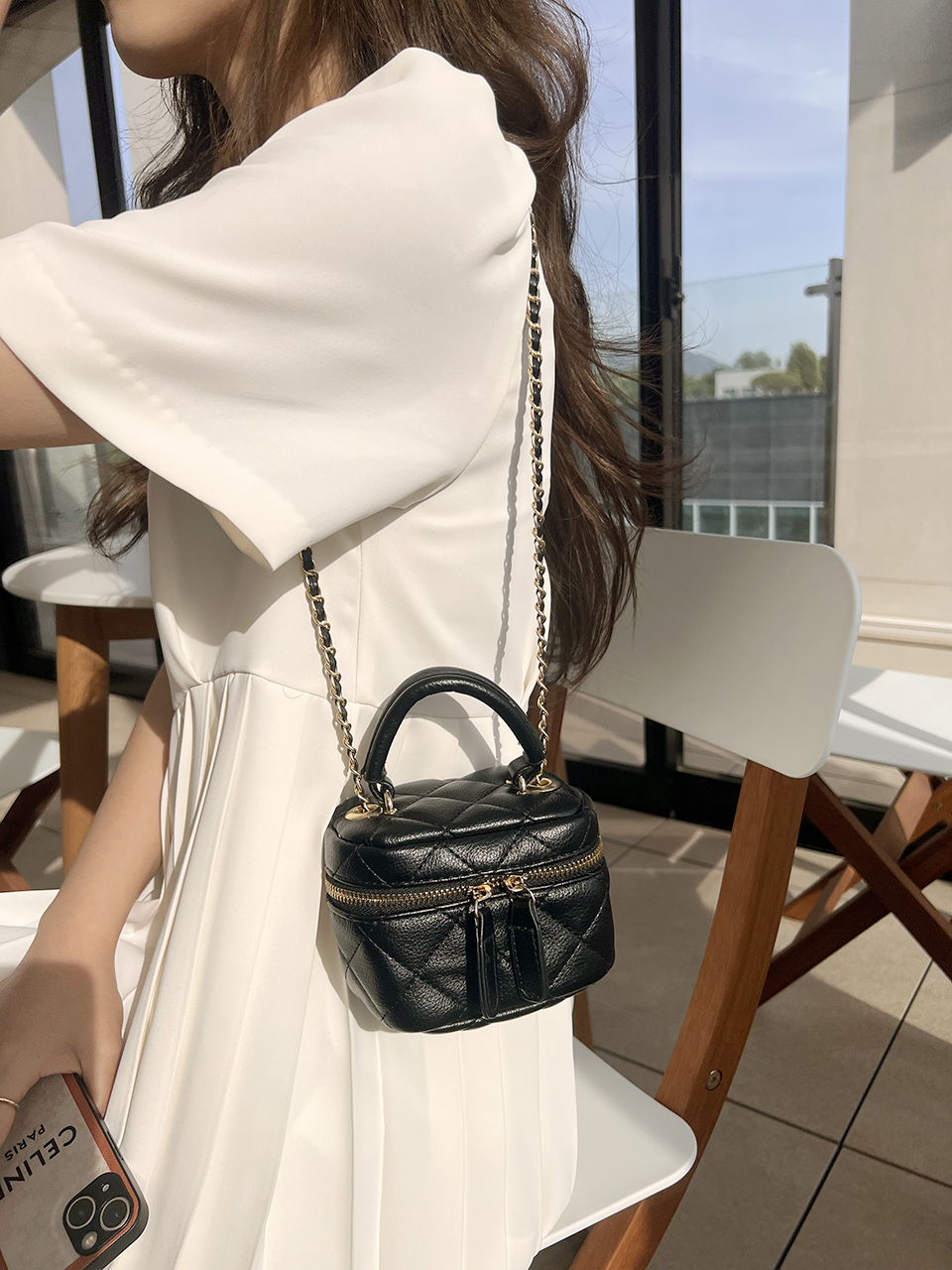 Mini Quilted Chain Crossbody Bag (4 colors)