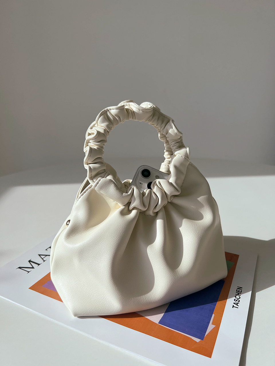 Andaz Shirred Mini Flame Chain Bag