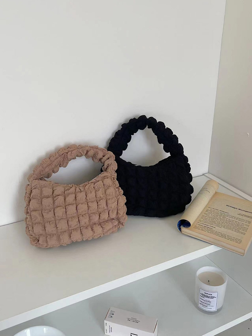 Bubble Quilted Mini Tote Bag