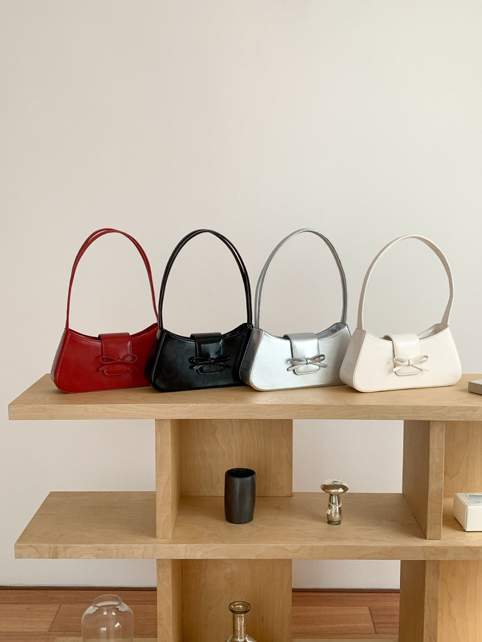 Ballet Core Ribbon Baguette Shoulder Bag