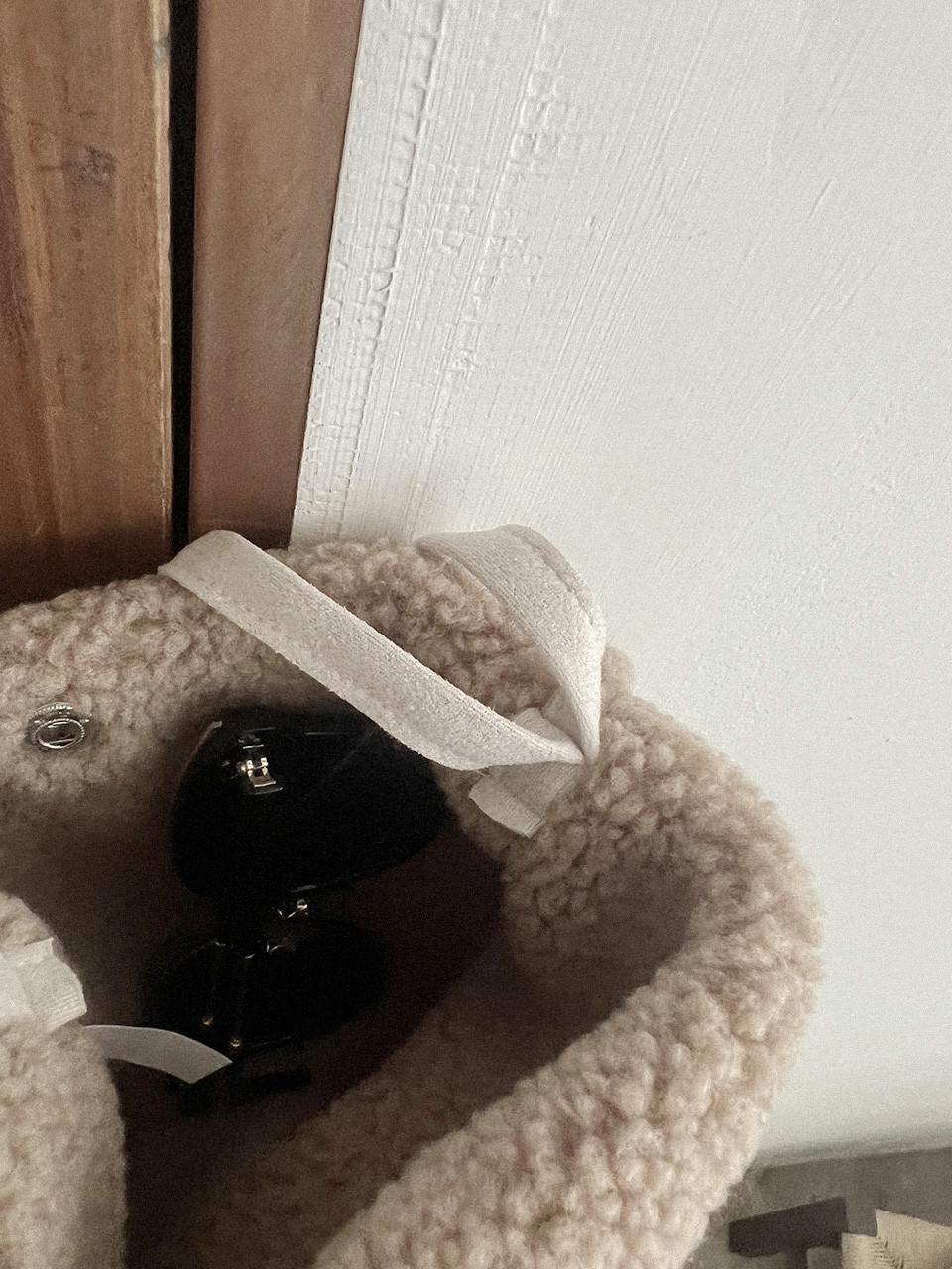 Sheepskin Boa Suede Mini Shoulder Bag