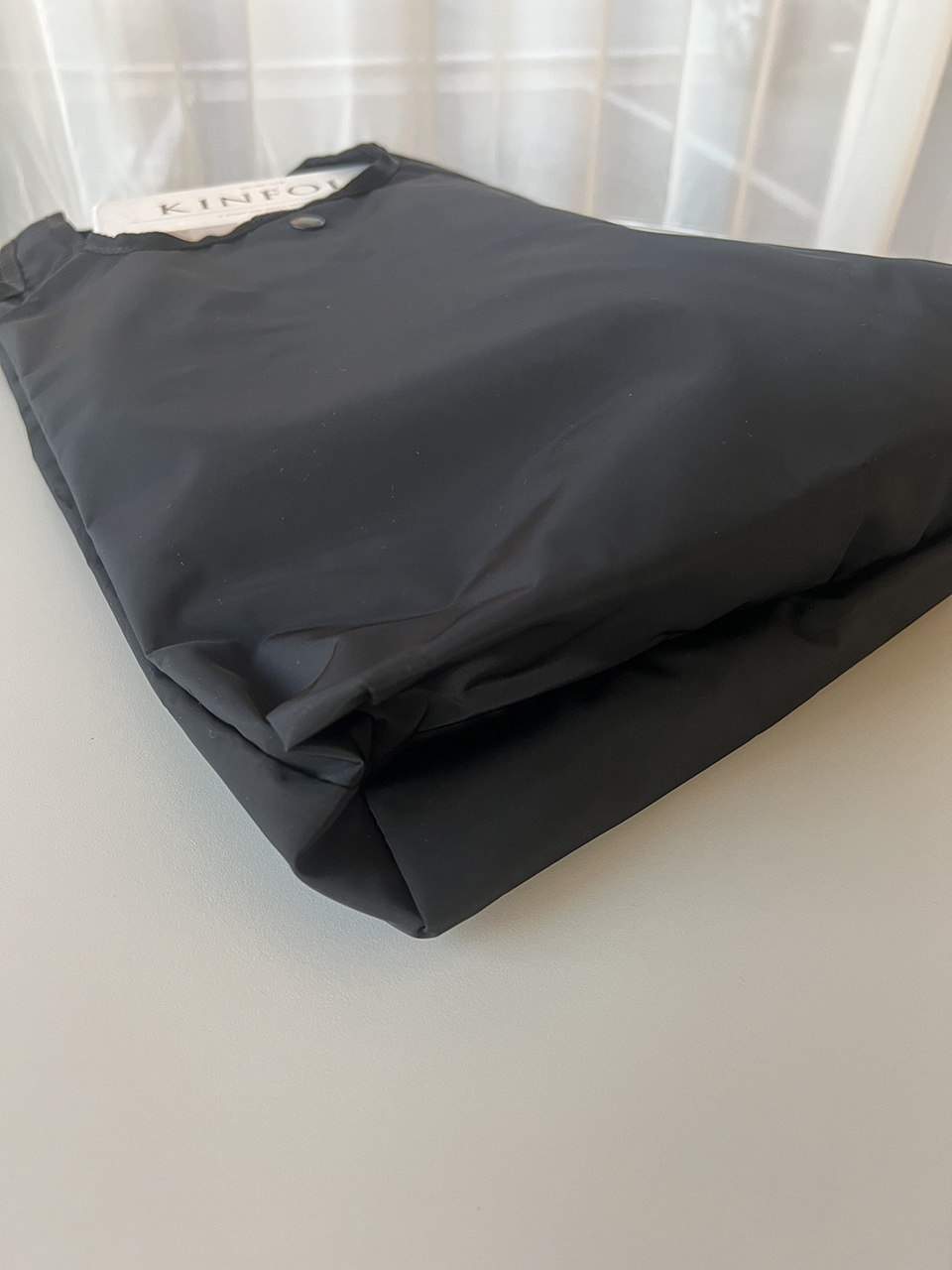 Button nylon shoulder eco bag