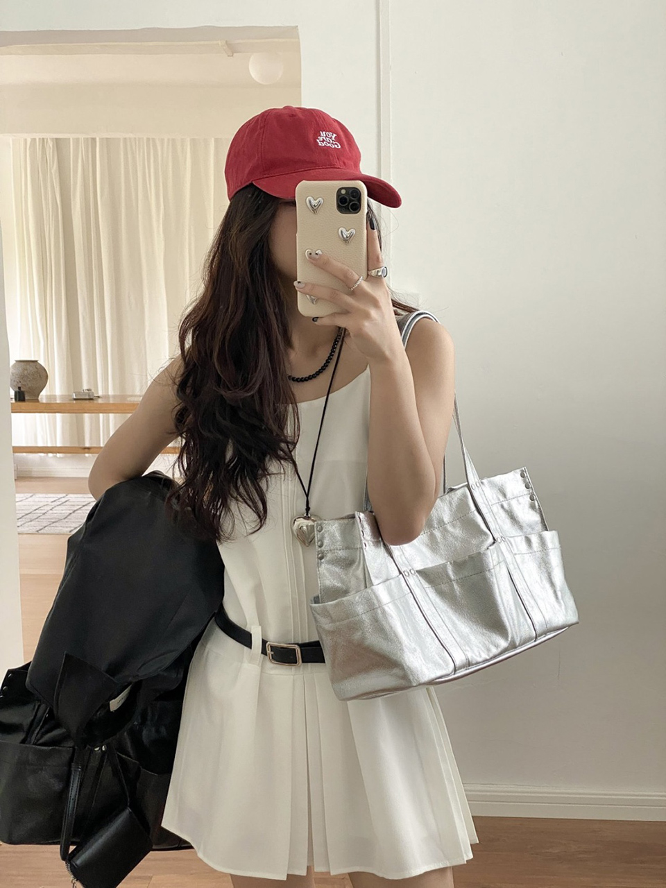 Glossy Pocket Y2K Big Tote Bag