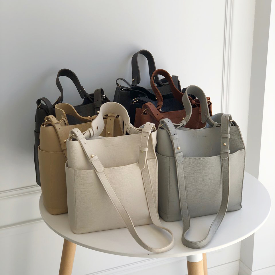 Two-way Big Cross Bucket Bag (7 colors)