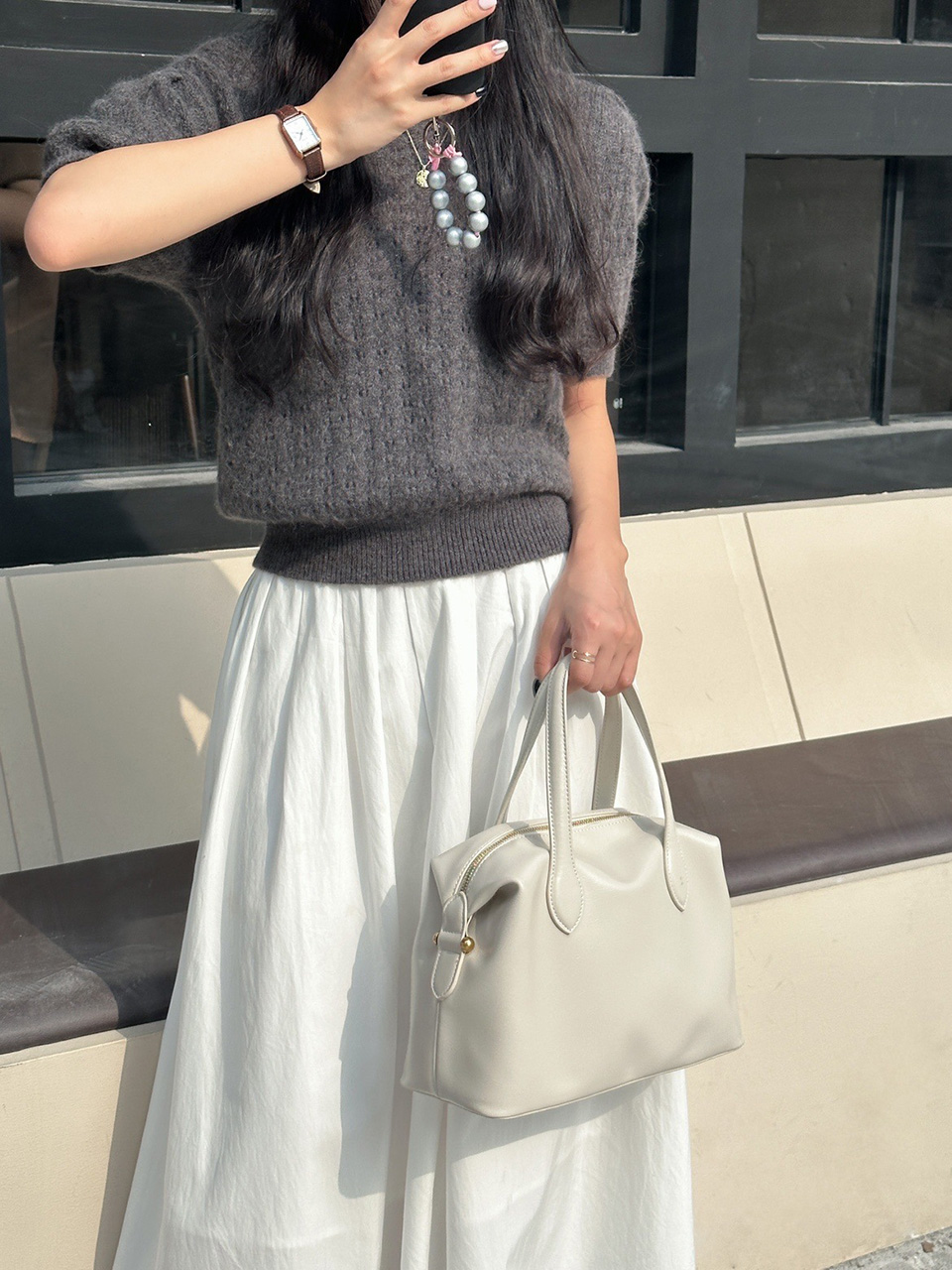 Enamel Square Tote Bag (4 colors)