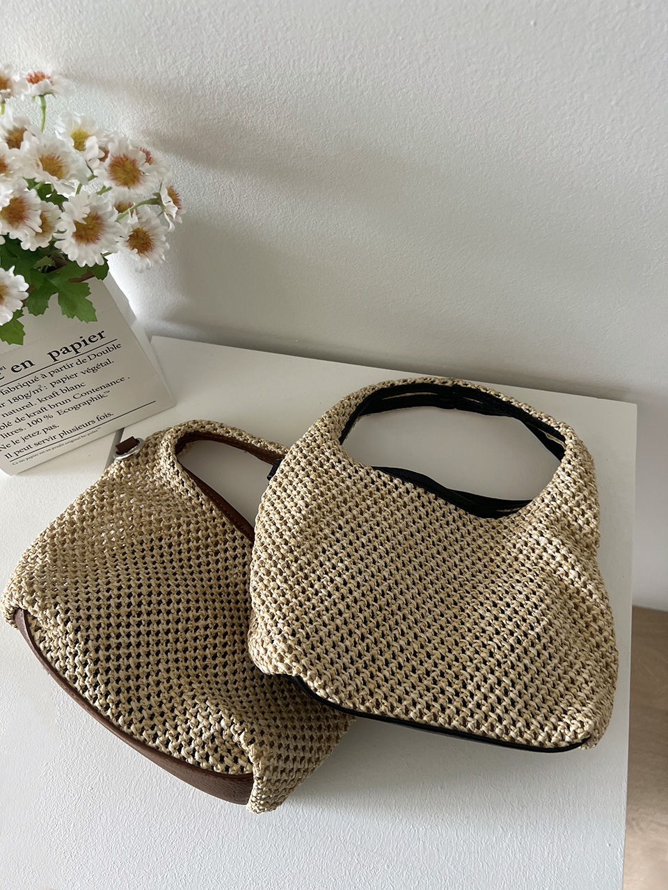 Sevier Rattan 2-Way Summer Mini Tote Bag