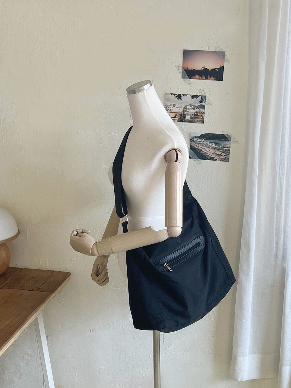 Nylon Zipper Big Cloth Eco Bag (4 colors)