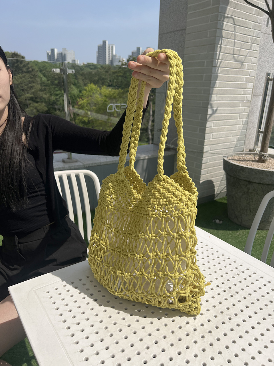 Knitted mesh shoulder bag (5 colors)