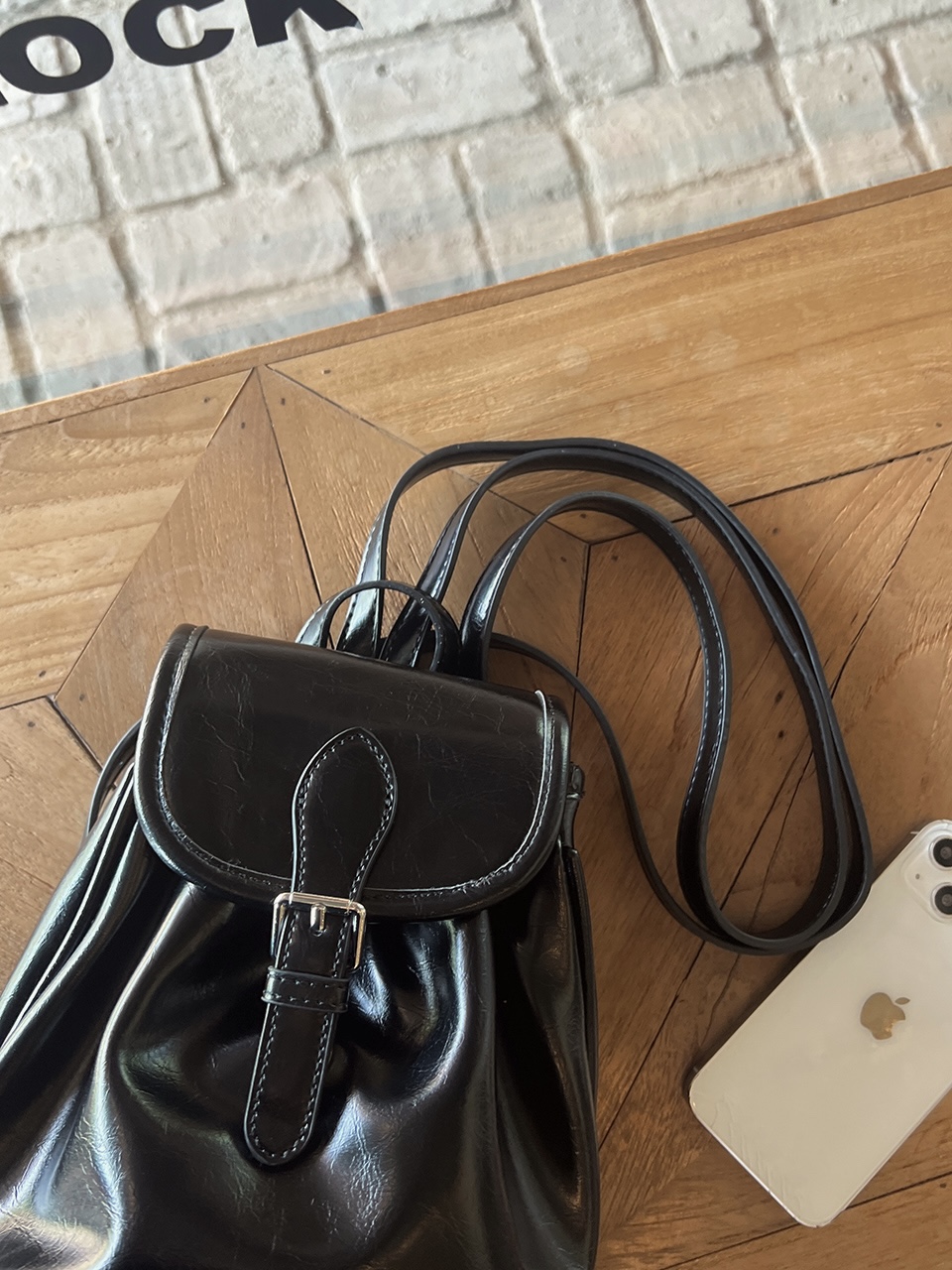 Wrinkle Buckle Bucket Mini Backpack (5 colors)