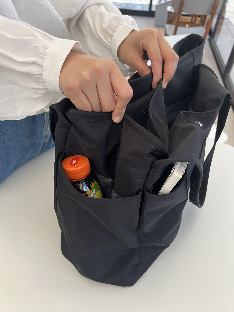 [Waterproof] Zipper Big Shoulder Bag