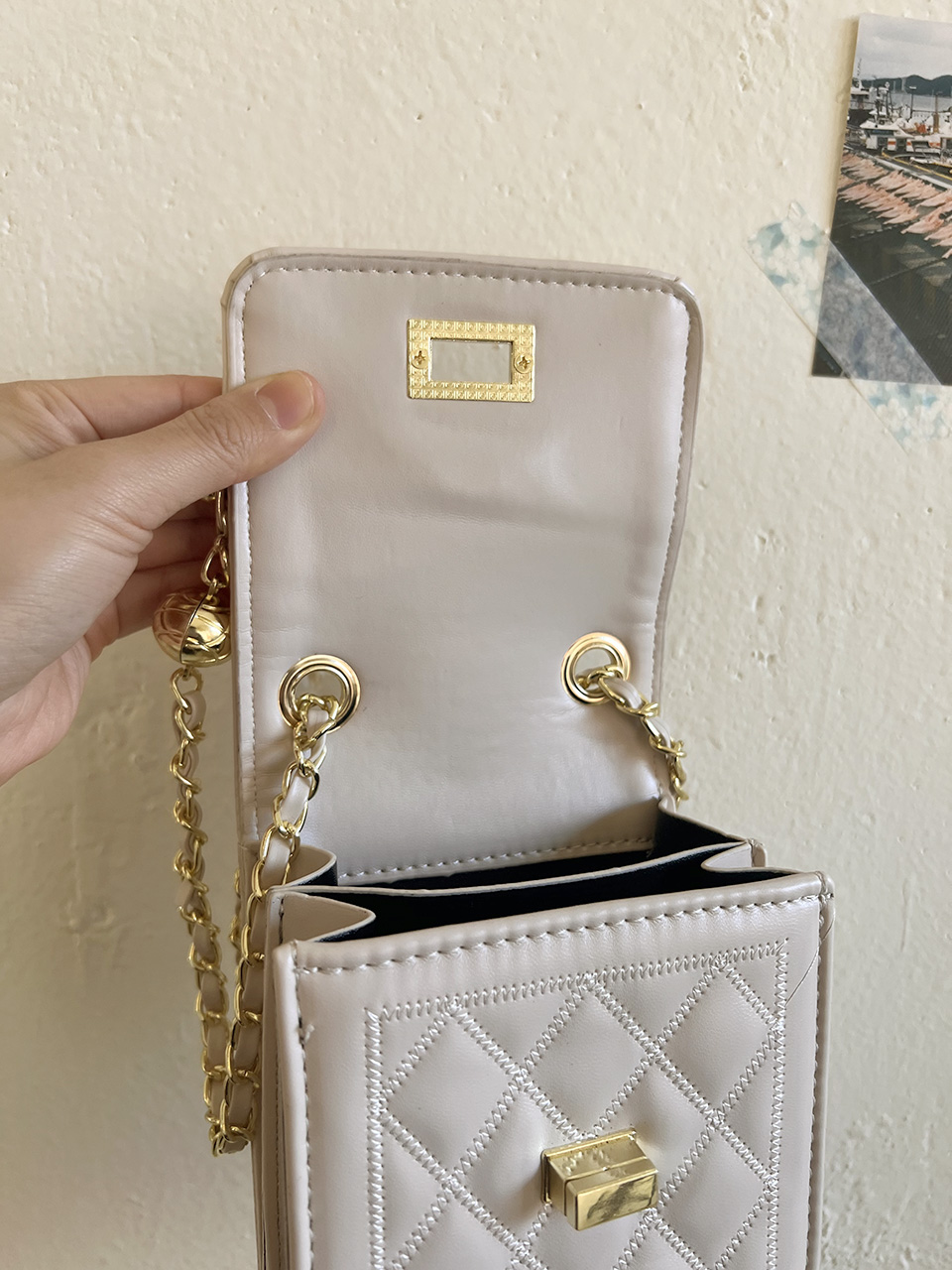 Lotia Quilted Square Chain Mini Shoulder Bag (2 colors)
