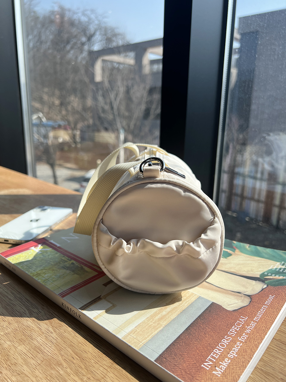 Nylon mini tote bag