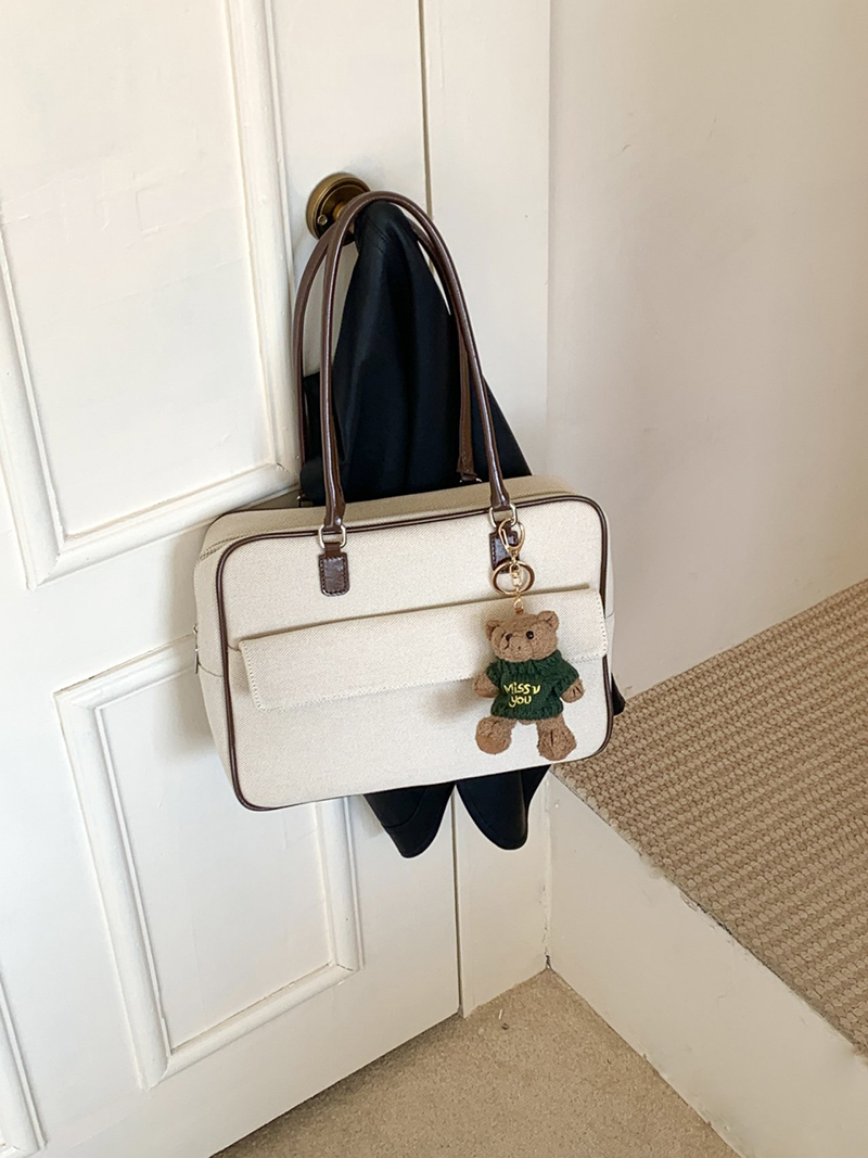 Jacquard leather tote bag/shoulder bag