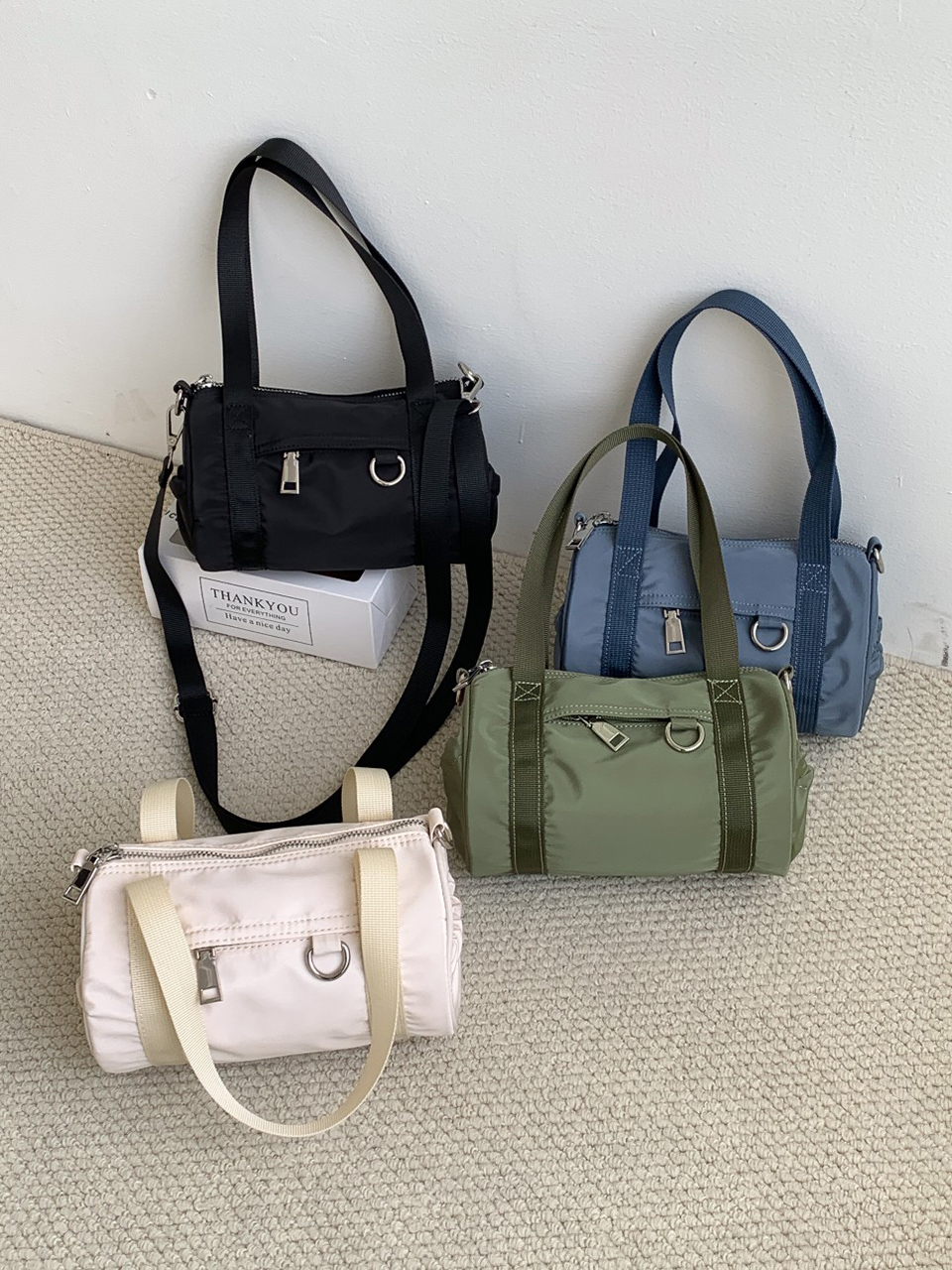 Nylon mini tote bag