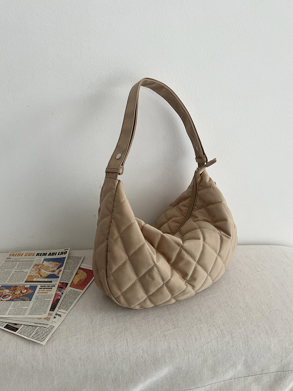 Quilted Down Shoulder Bag (4 colors)