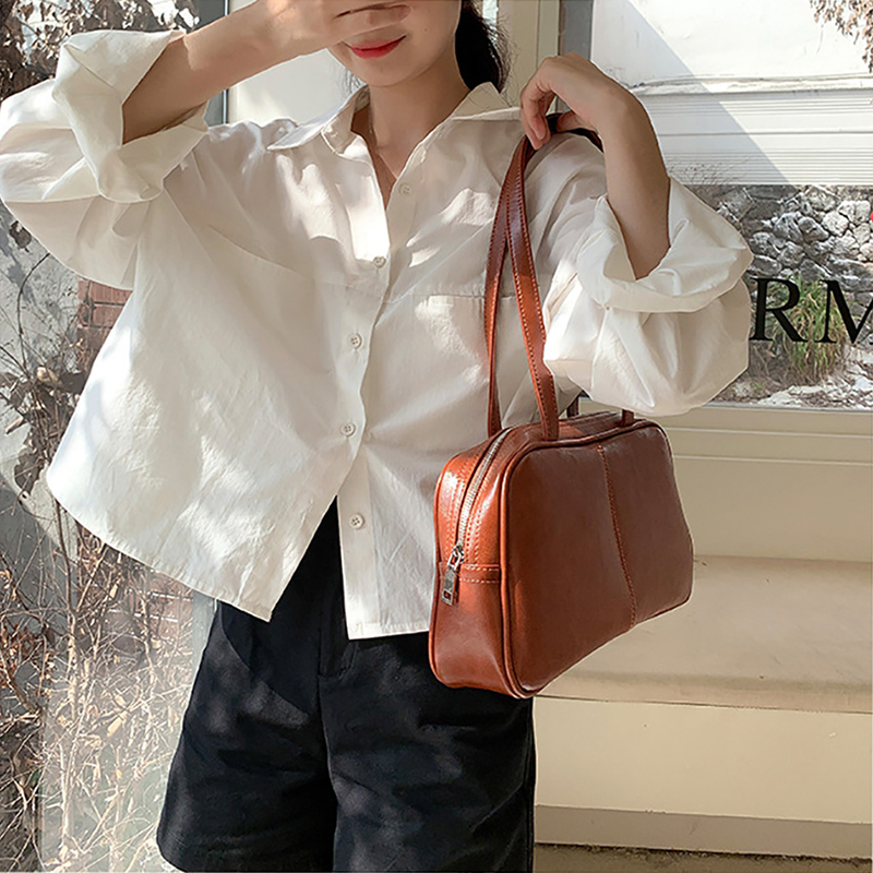 Crack Square Shoulder Bag (3 colors)