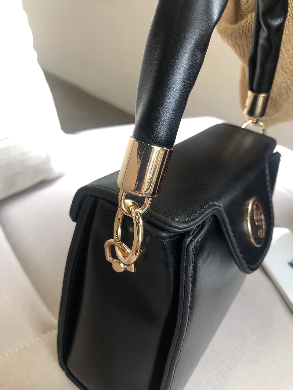 Face Shirring Mini Square Chain Crossbody Bag
