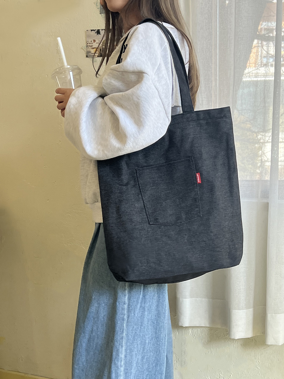 Denim Pocket Oversized Eco Bag
