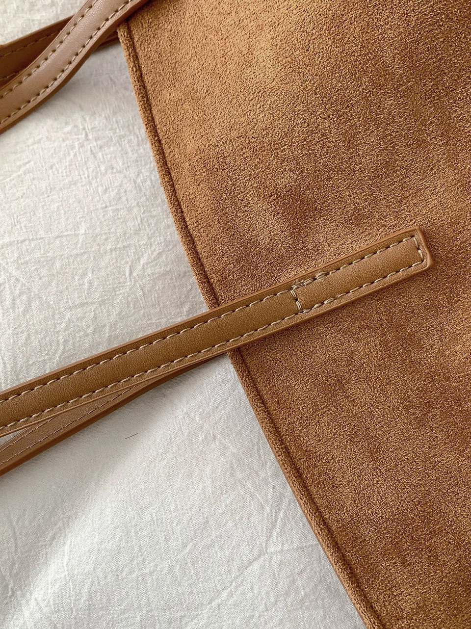 Suede Classic Leather Big Tote Bag/Shoulder Bag