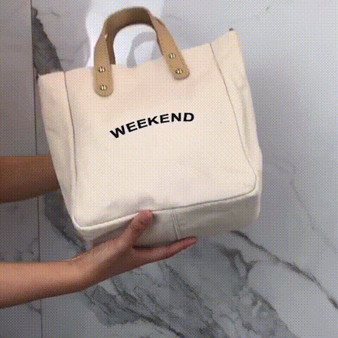 Canvas Lettering 2-Way Bag