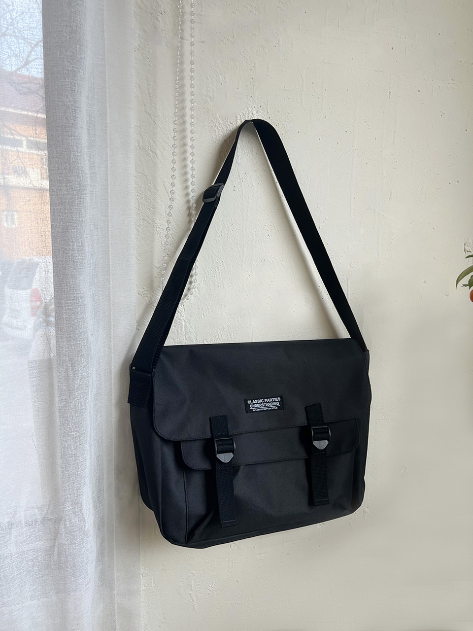Canvas Classic Zipper Big Cross Messenger Eco Bag (2 colors)