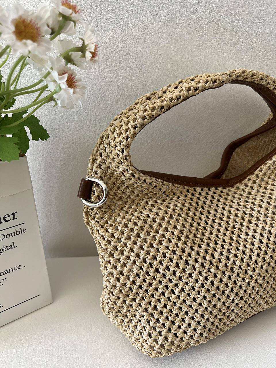 Sevier Rattan 2-Way Summer Mini Tote Bag