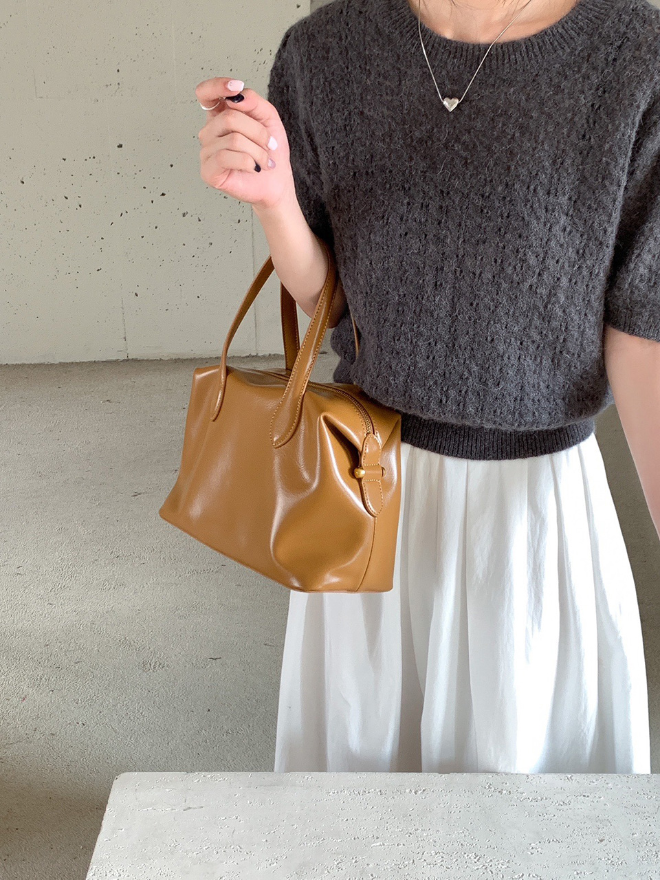 Enamel Square Tote Bag (4 colors)