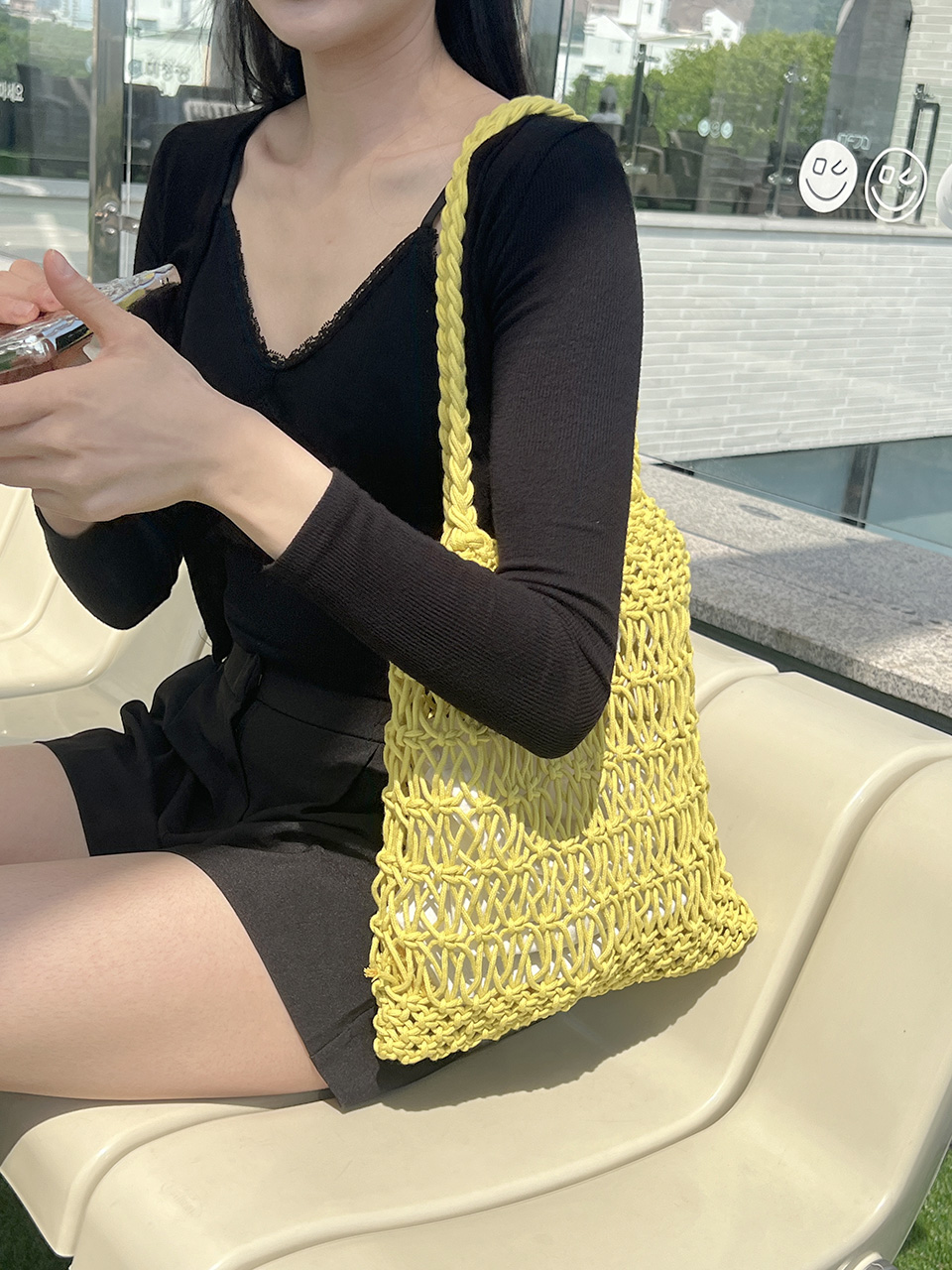 Knitted mesh shoulder bag (5 colors)