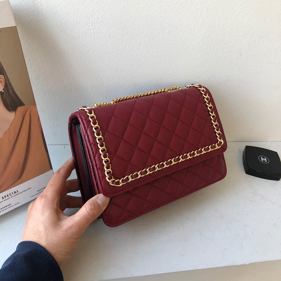 Quilted Square Chain Bag