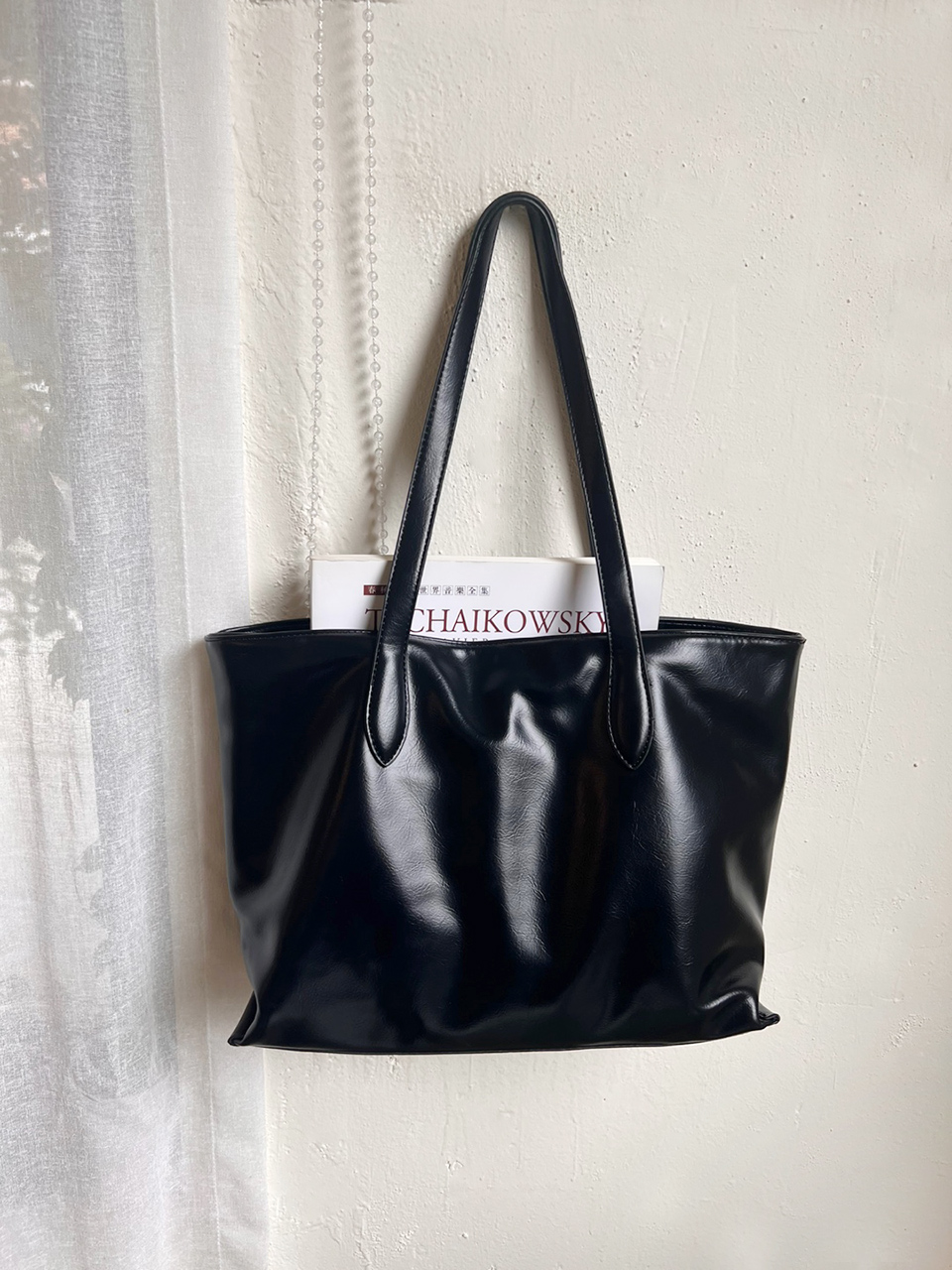 Glossy Square Big Shopper Bag (2 colors)