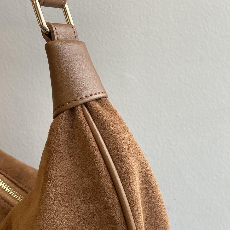 Suede shoulder bag