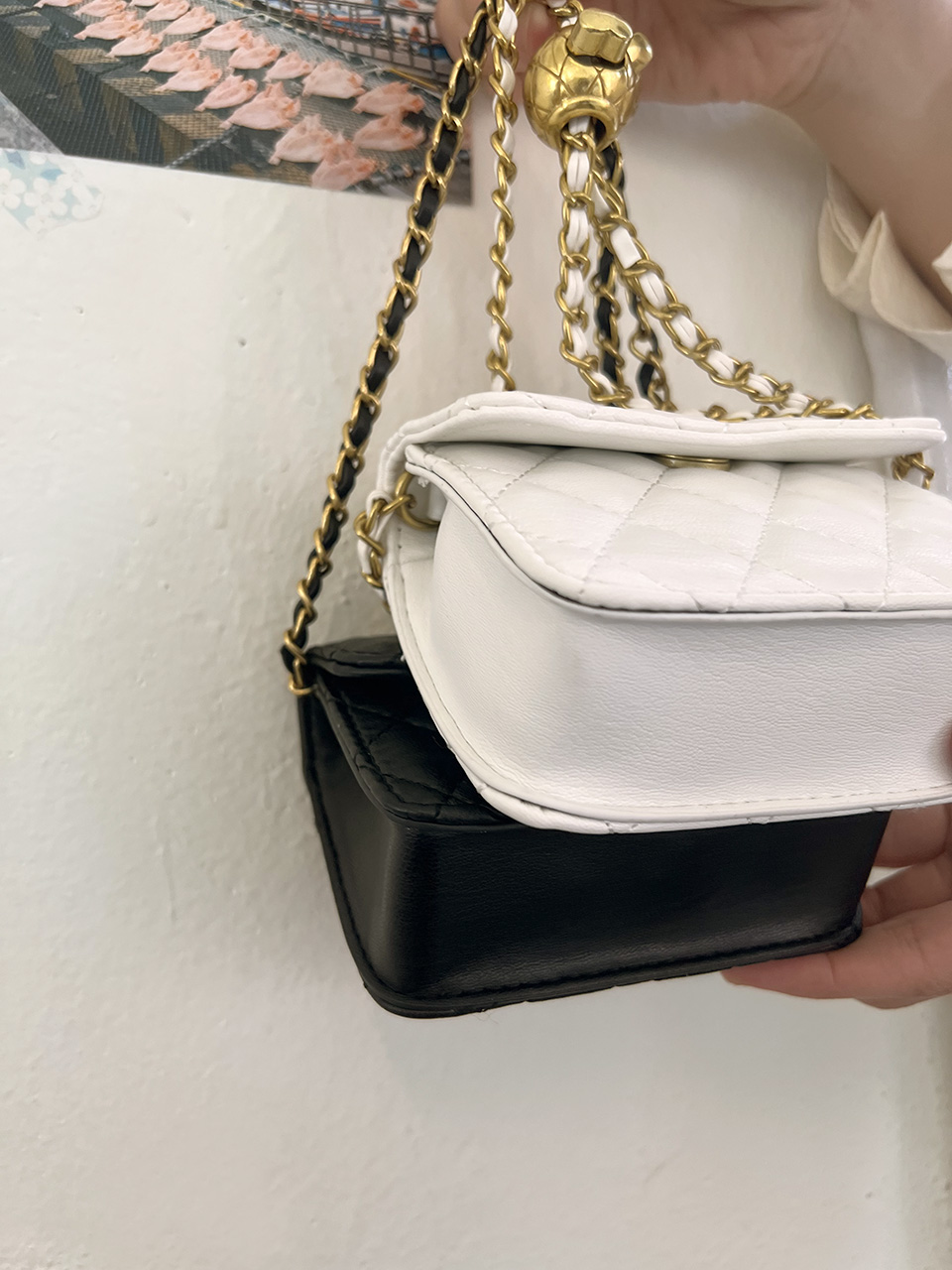 Lotia Quilted Mini Chain Crossbody Bag (2 colors)
