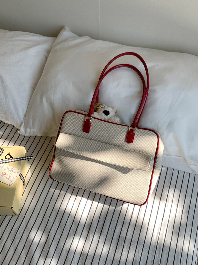 Jacquard leather tote bag/shoulder bag
