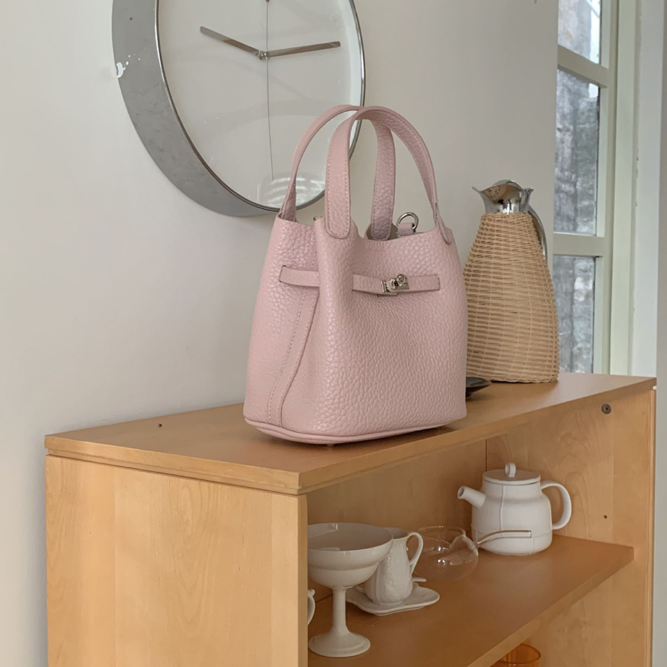 Leather buckle 2-way tote bag (6 colors)