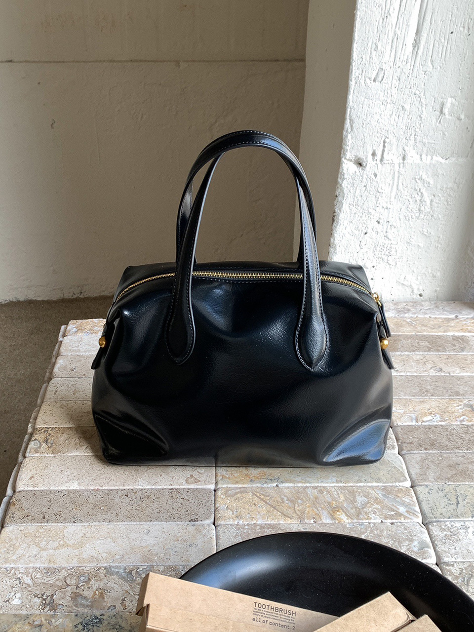 Enamel Square Tote Bag (4 colors)