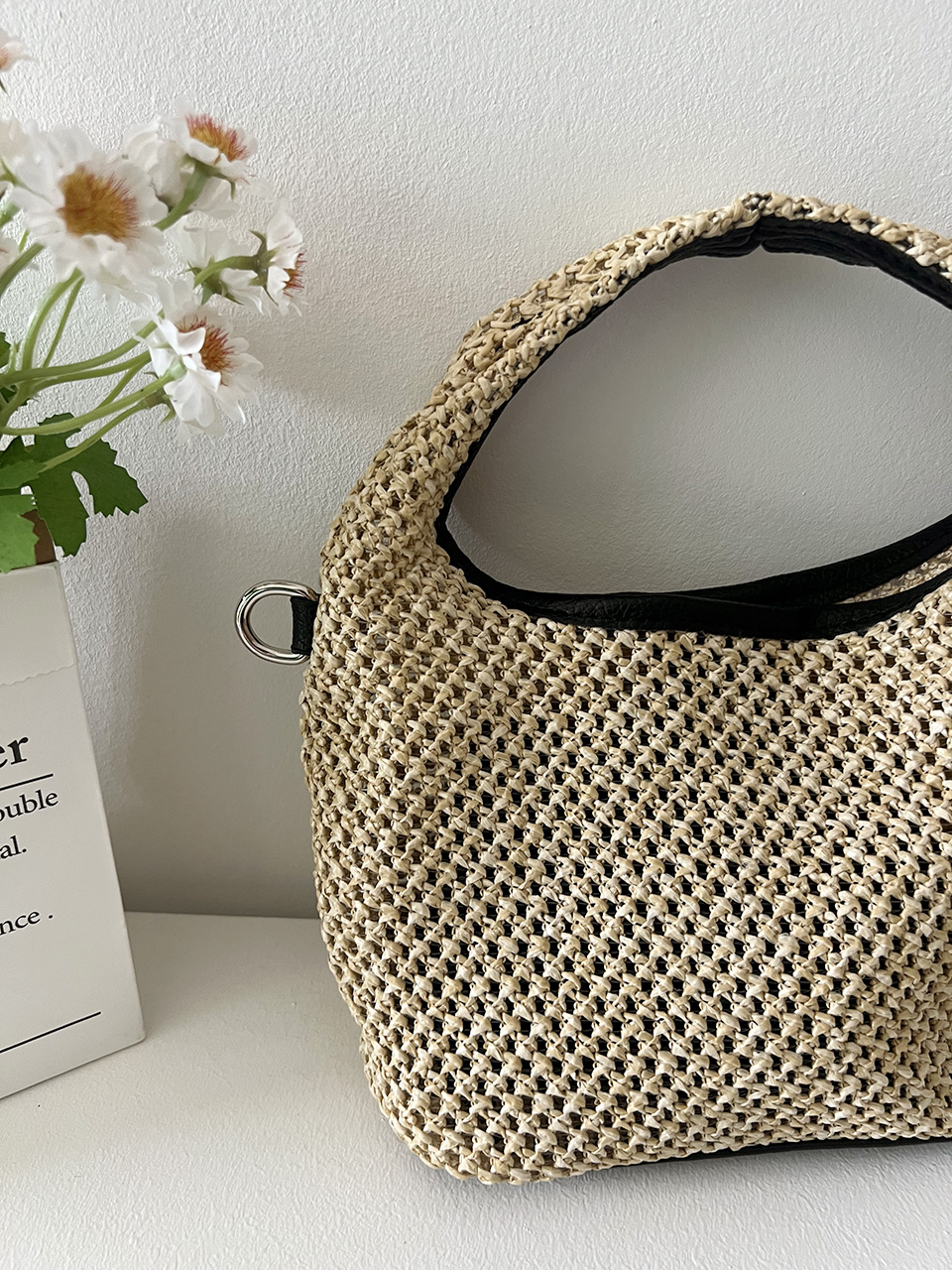 Sevier Rattan 2-Way Summer Mini Tote Bag