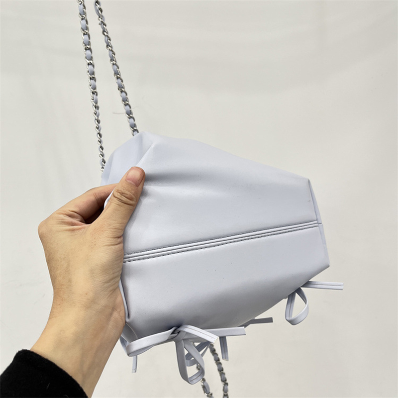 Ribbon Ballet Core Shirring Chain Shoulder Bag (6 colors)
