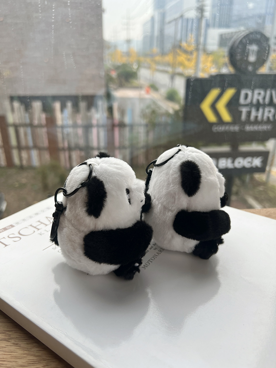 Cute Panda Plush Keychain Bag Charm