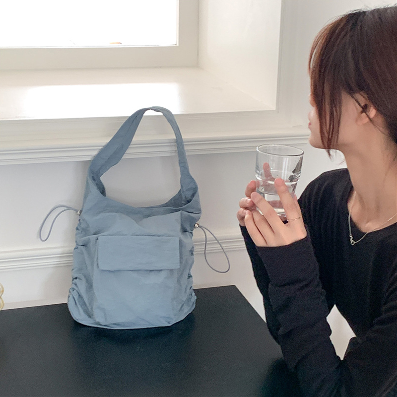 Catherine Pocket Shirring Side String Shoulder Bag