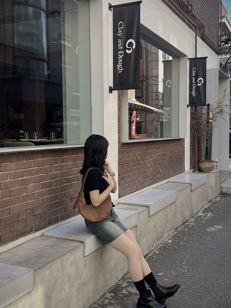 Suede Round Tote Bag/Shoulder Bag