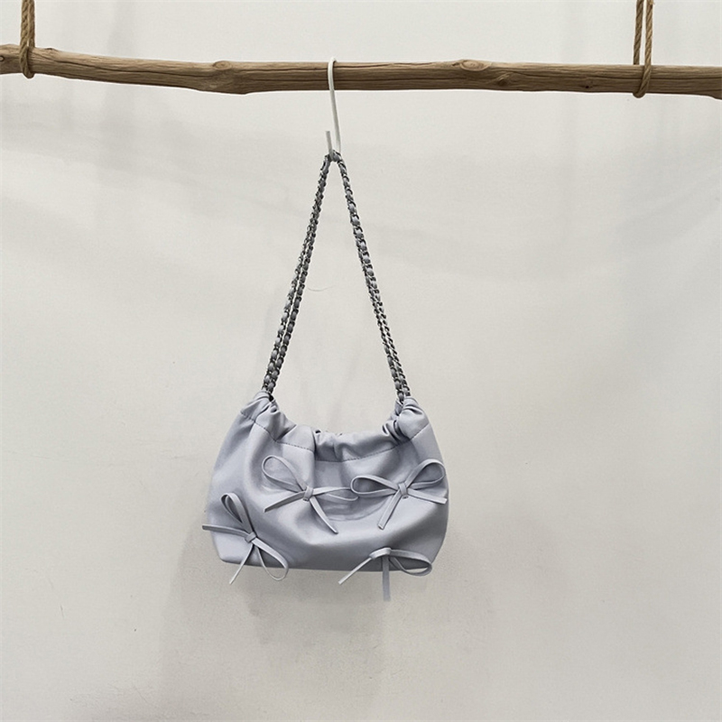 Ribbon Ballet Core Shirring Chain Shoulder Bag (6 colors)