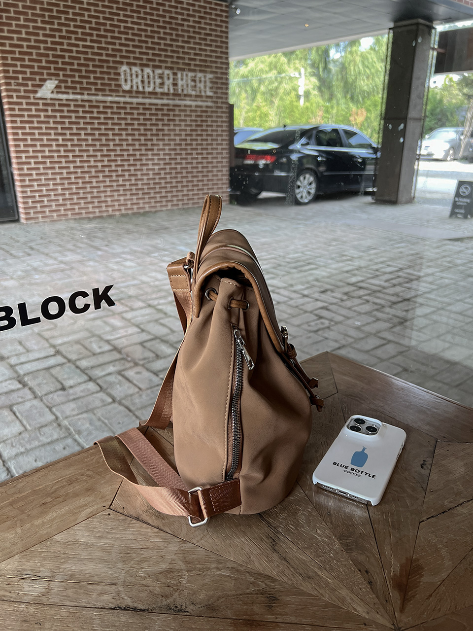 Suede Sheepskin Leather Mini Bucket Bag/Backpack